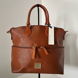 Dooney & Bourke Tan Leather Satchel